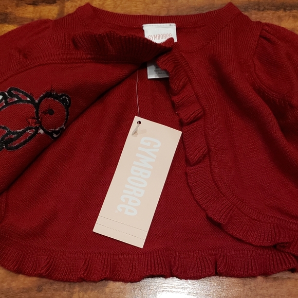 Gymboree NWT/EUC 0-3 months velour hoodie, bear cardigan and plaid bow headband - Picture 10 of 12